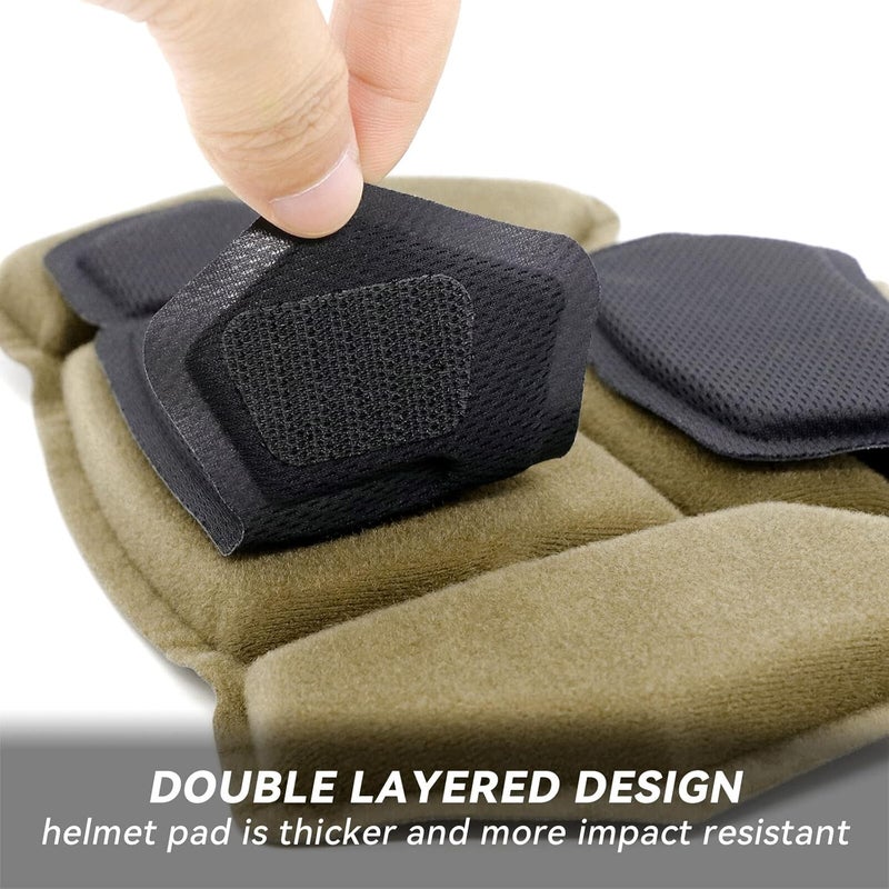 Aoutacc Tactical Airsoft Helmet Pads Internal Memory Foam Foam Protective Cushion Buffer Pad Protection Mat Accessories Liner System for Fast MT MICH IBH AF ACH Helmet - Image 5